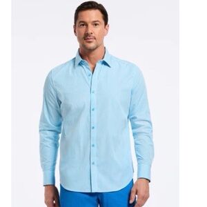 Robert Graham Light Blue Striped Button Down Shirt